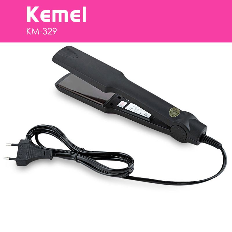 Kemei KM-329 hair straightener wholesale hair straightener four-speed temperature control hairdressing artifact mixed batch genuine goods short hair