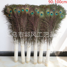 现货孔雀毛90-100cm孔雀毛真孔雀尾插花家居装饰羽毛