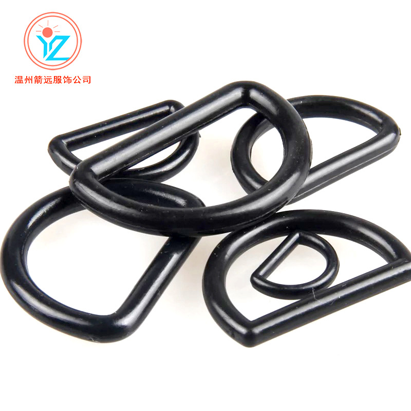 厂家现货批发孕妇裤上用的塑料D型环，半圆环，黑白色D字扣