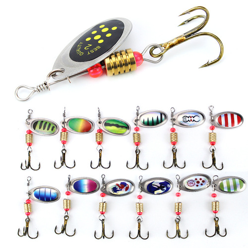 Weihe wholesale 6cm 2.5g lure rotating metal sequins bionic bait rotating iron piece lure lure wholesale