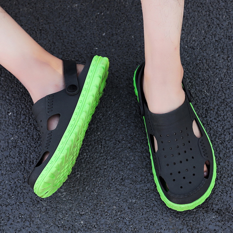 Vietnamese Closed-Toe Men's Sandals Couple Waterproof Non-Slip Clogs Youth Beach Casual Top Quality Garden Shoes_voghion.com