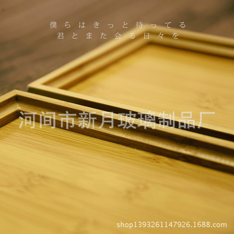 Двухсекционная bamboo поднос для гостей, чайник-чайный поднос, поднос для чайного сервиза, легкая чистка бамбуковая подставка поднос для чая