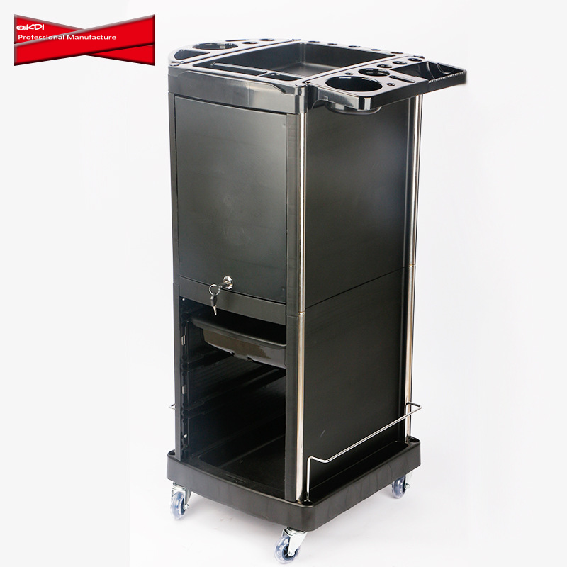 美发产品工具车 可制单门带锁实用发廊推车 ABS+PP材质理发推车