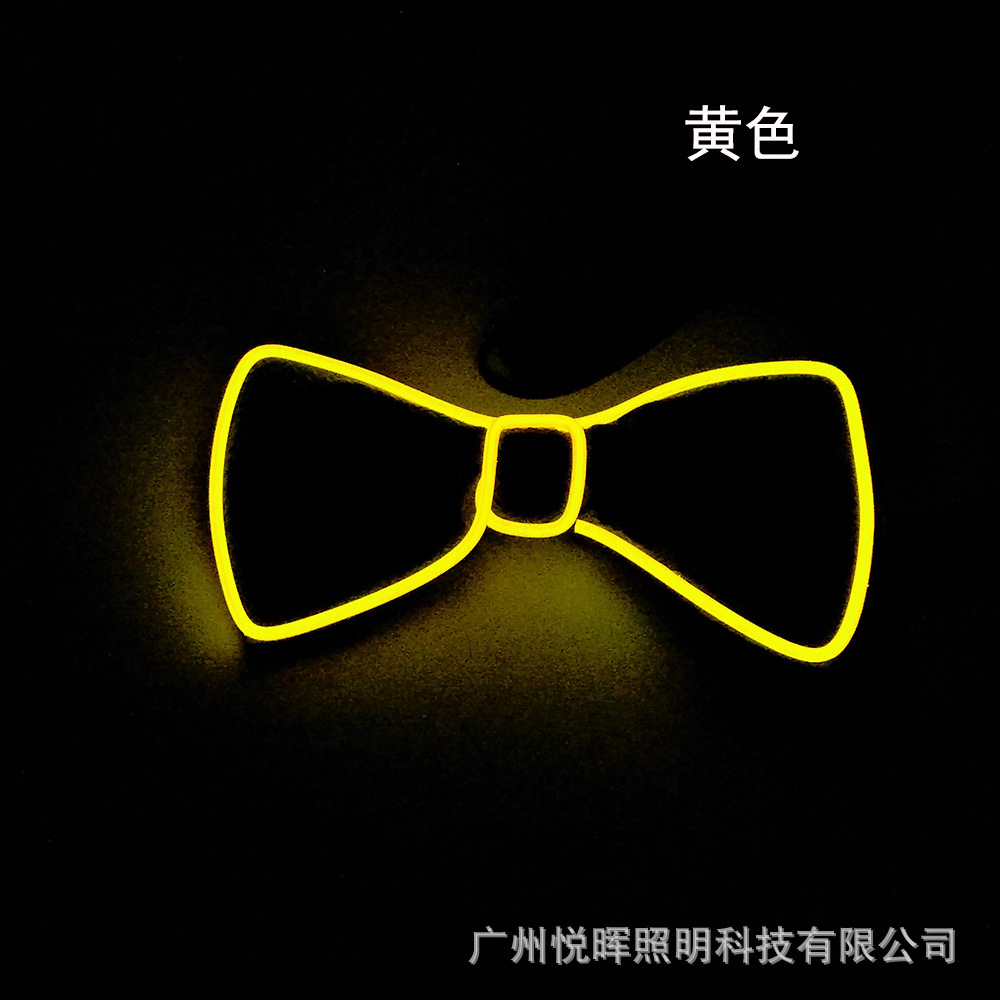 Corbata de Moño Luminosa LED para Mascarada, Fiesta de Bodas, Fiesta de Baile en Discoteca, Corbata de Moño LED Brillante con Cambio de Color