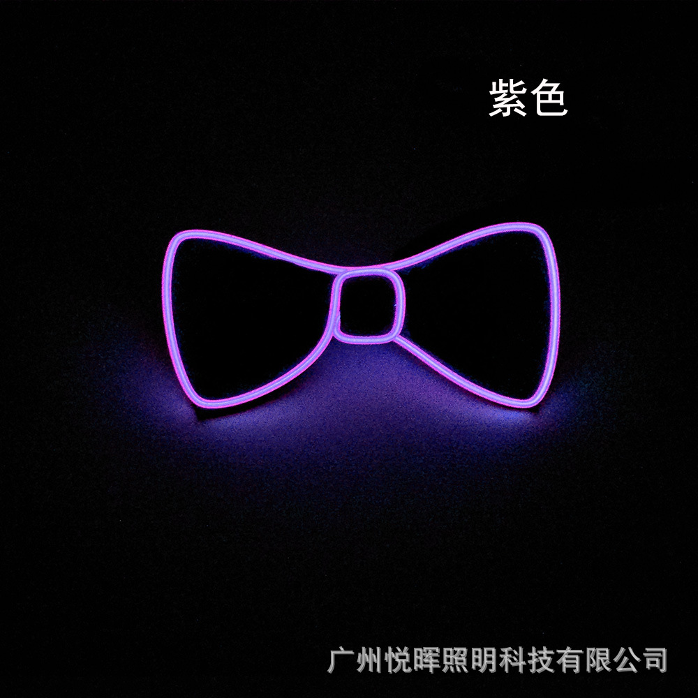 Corbata de Moño Luminosa LED para Mascarada, Fiesta de Bodas, Fiesta de Baile en Discoteca, Corbata de Moño LED Brillante con Cambio de Color