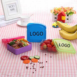 350ml儿童塑料卡通饭盒学生便携单层儿童便当盒密封保鲜批发餐盒