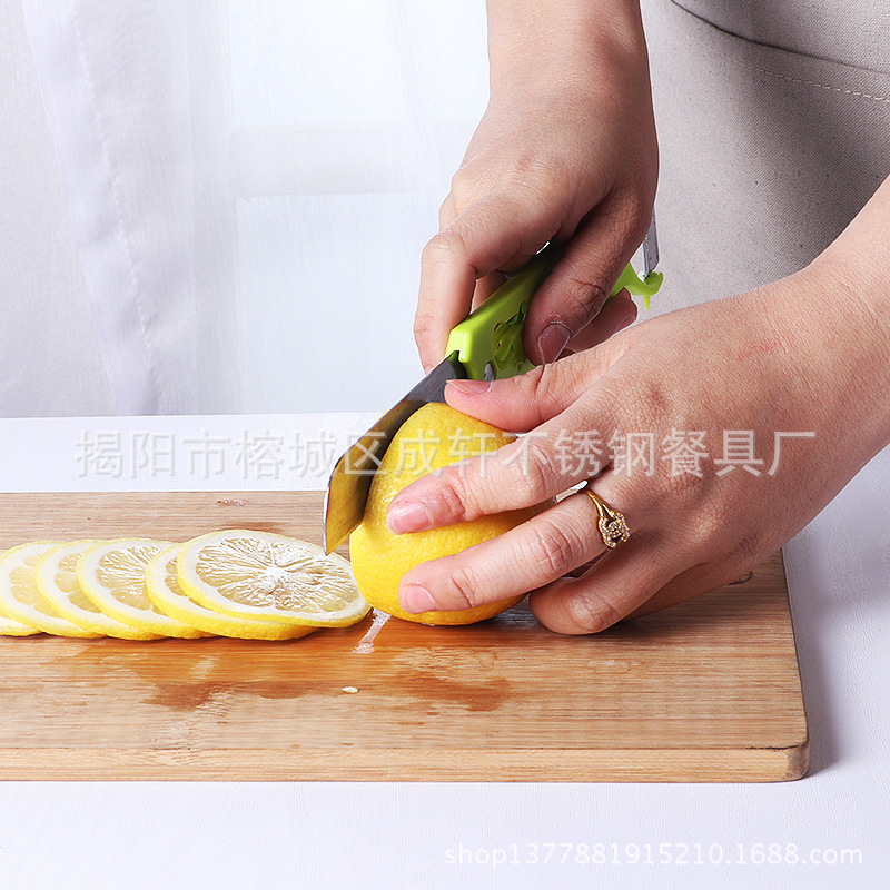 Multifuncional de acero inoxidable de plástico de doble uso pelador de frutas Apple Peeler fruta tenedor cocina gadget traje