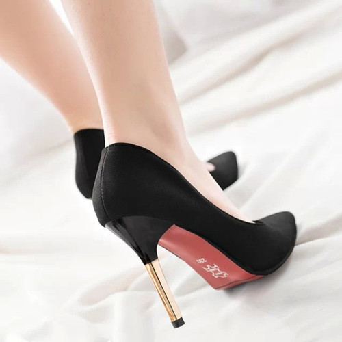 2018 Autumn Women's Shoes New European and American Fashion Sexy Shallow Mouth Women's Single Shoes Nightclub Pointed Toe High Heels Manufacturers Wholesale