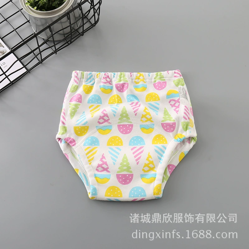 Children's Gauze Training Pants, Cotton with TPU Waterproof Layer, Sizes 80–120