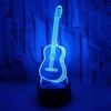 LED guitar, seven-coloured touch night light, creative atmospheric table lamp, suitable for import, 3D, creative gift