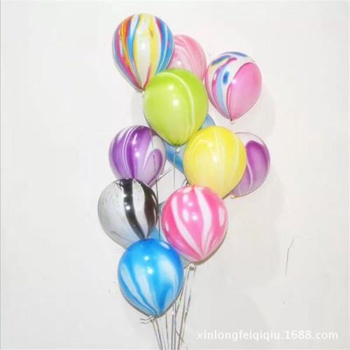 10-inch agate single color cloud marble balloon colorful paint balloon round glass decorative balloon