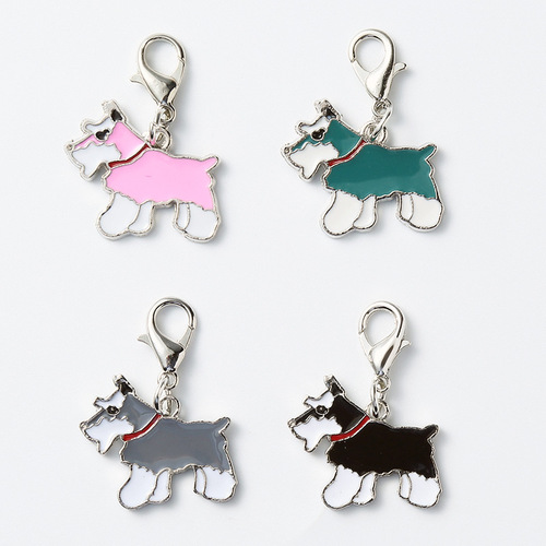 Manufacturer Pet Dachshund Schnauzer Pet Teddy Collar Pendant Husky Pendant Keychain Pendant