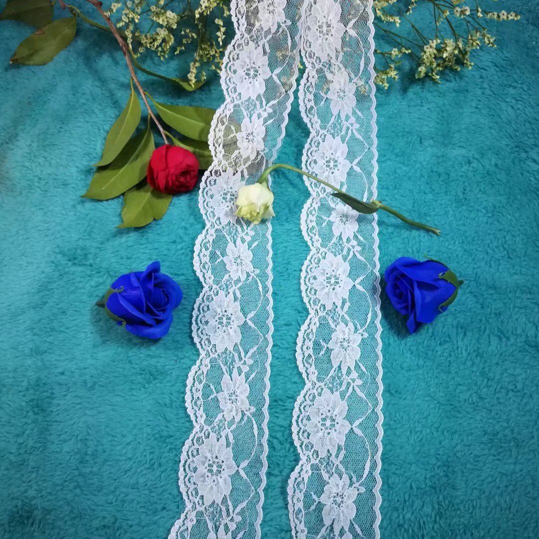 工厂现货批发花边无弹锦纶小边蕾丝花边服饰辅料尼龙花边6.5cm