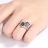 Accessory, zirconium, fashionable cute ring with stone, European style, suitable for import, wholesale