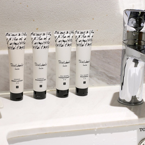 40ml British Thinkubody White Gardenia Hotel Homestay Disposable Shampoo, Shower Gel, and Body Lotion