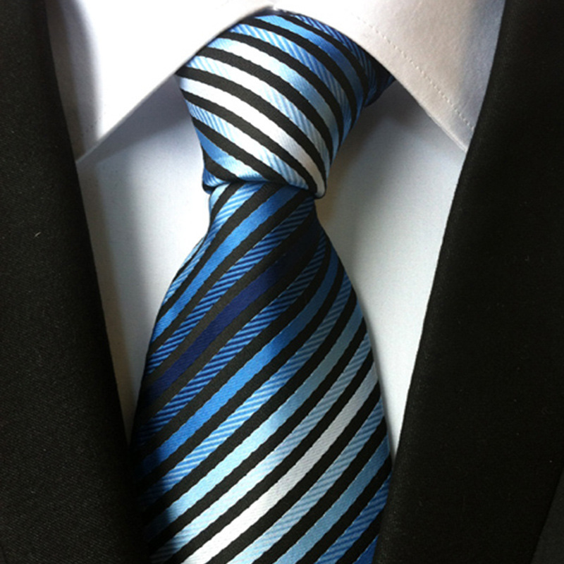 Formal Business Tie For Men Red And Black Striped Professional_voghion.com