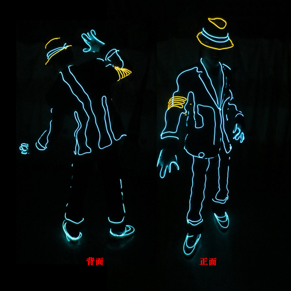El resplandor luz fría ropa fluorescente danza rendimiento vestido Jazz fluorescente danza etapa fluorescente props rendimiento