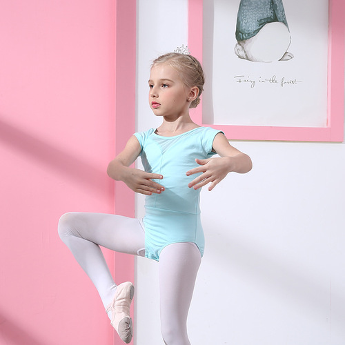 Toddler dance practice clothing girls mesh grade examination practice clothing ballet lace autumn and winter long-sleeved practice clothing