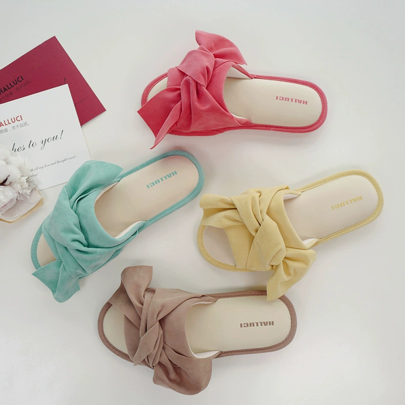 Summer double-sided breathable non-slip slippers with bow