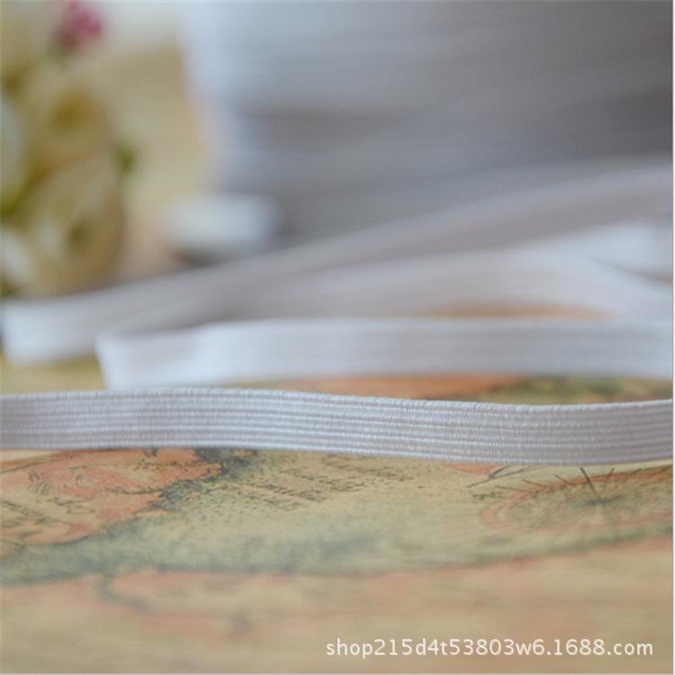 服装松紧带  6MM黑白色进口走马橡筋 松紧织带勾边松紧多种规格供