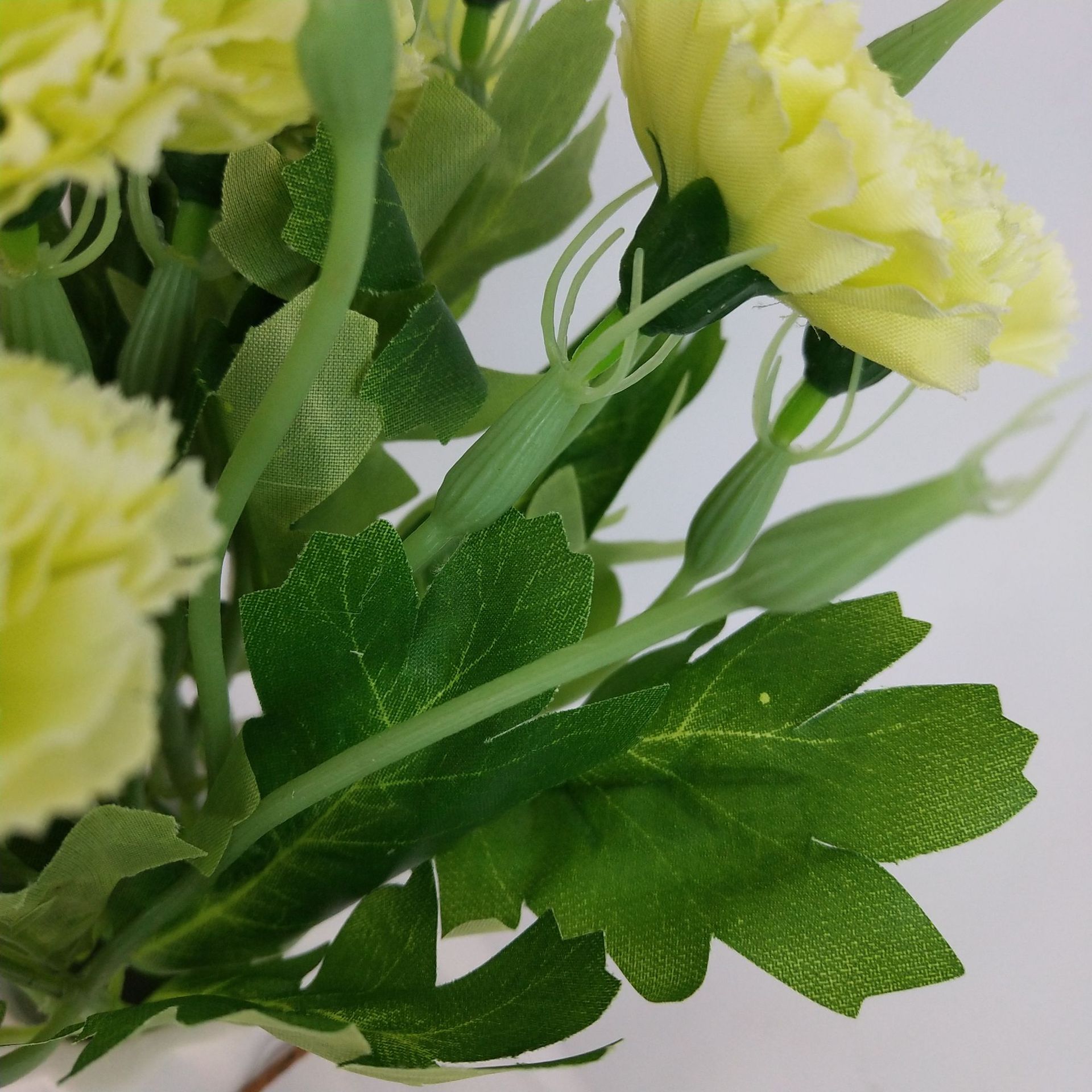 Flores artificiales clavel pequeño, decoración hogar y bodas, proveedor