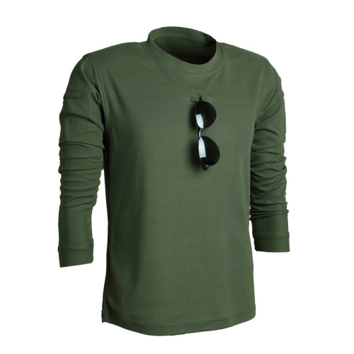 Relaxed Fit Men's Tactical Long Sleeve Elastic Sweat Absorbent Outdoor Training T-Shirt