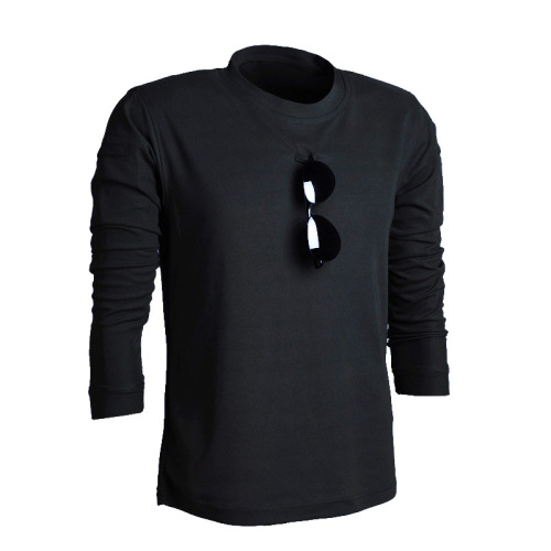 Relaxed Fit Men's Tactical Long Sleeve Elastic Sweat Absorbent Outdoor Training T-Shirt