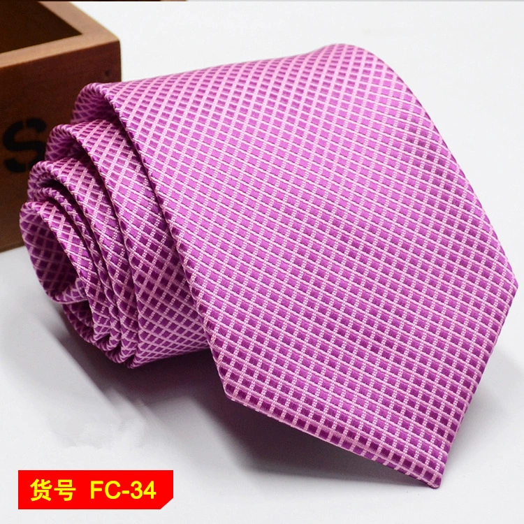 Men's tie wholesale new spot business solid color striped 8C arrow blooming tie can be added to LOG