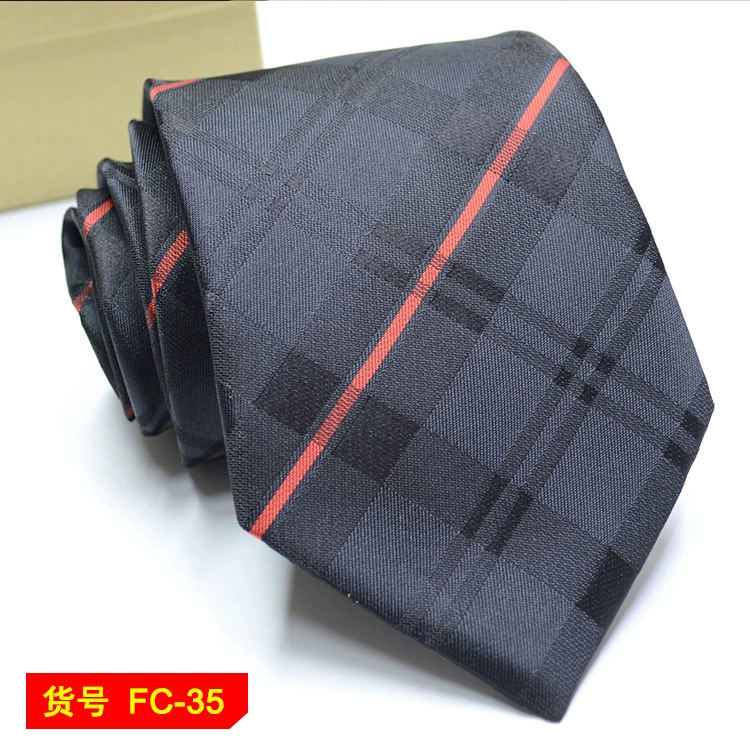 Men's tie wholesale new spot business solid color striped 8C arrow blooming tie can be added to LOG