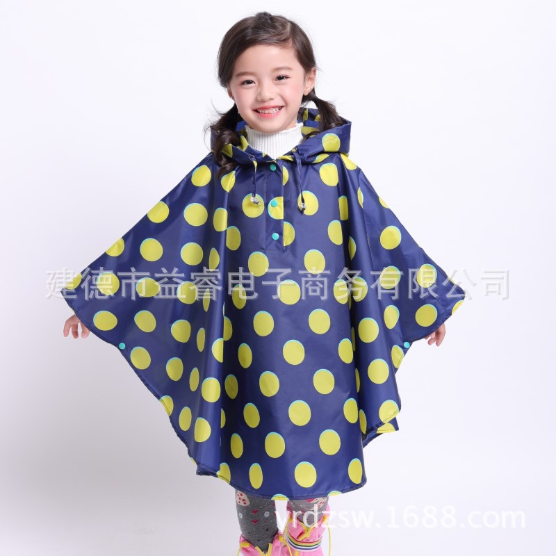 Ventas directas de fábrica nuevo japonés y coreano niños y niñas impermeable capa ligera bebé bat poncho entrega de una sola pieza