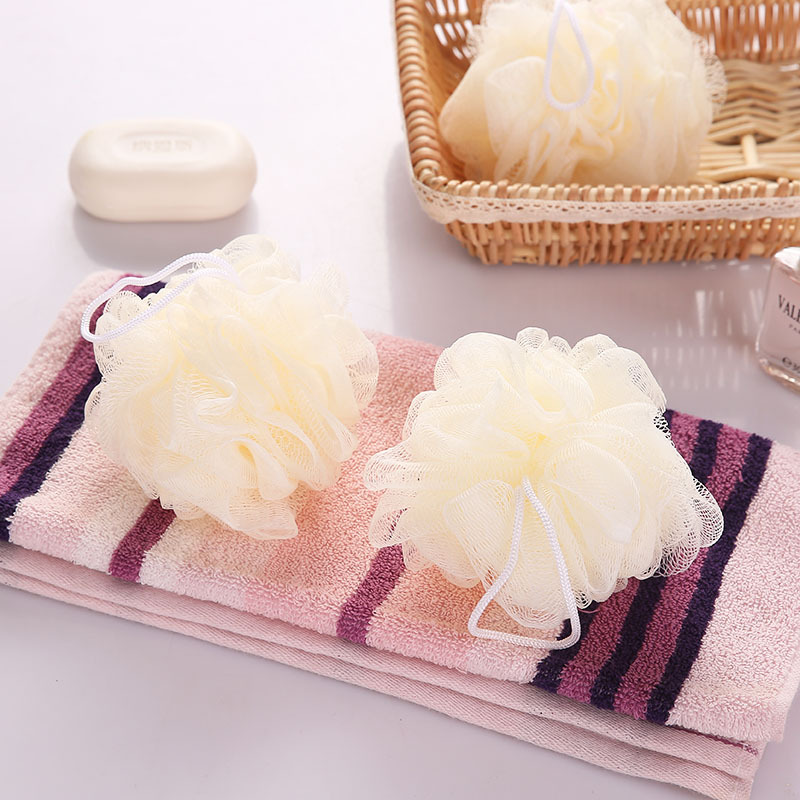 Bola blanca del baño de la flor del baño de la bola 30g de la flor del baño, cepillo del baño, Toalla de baño