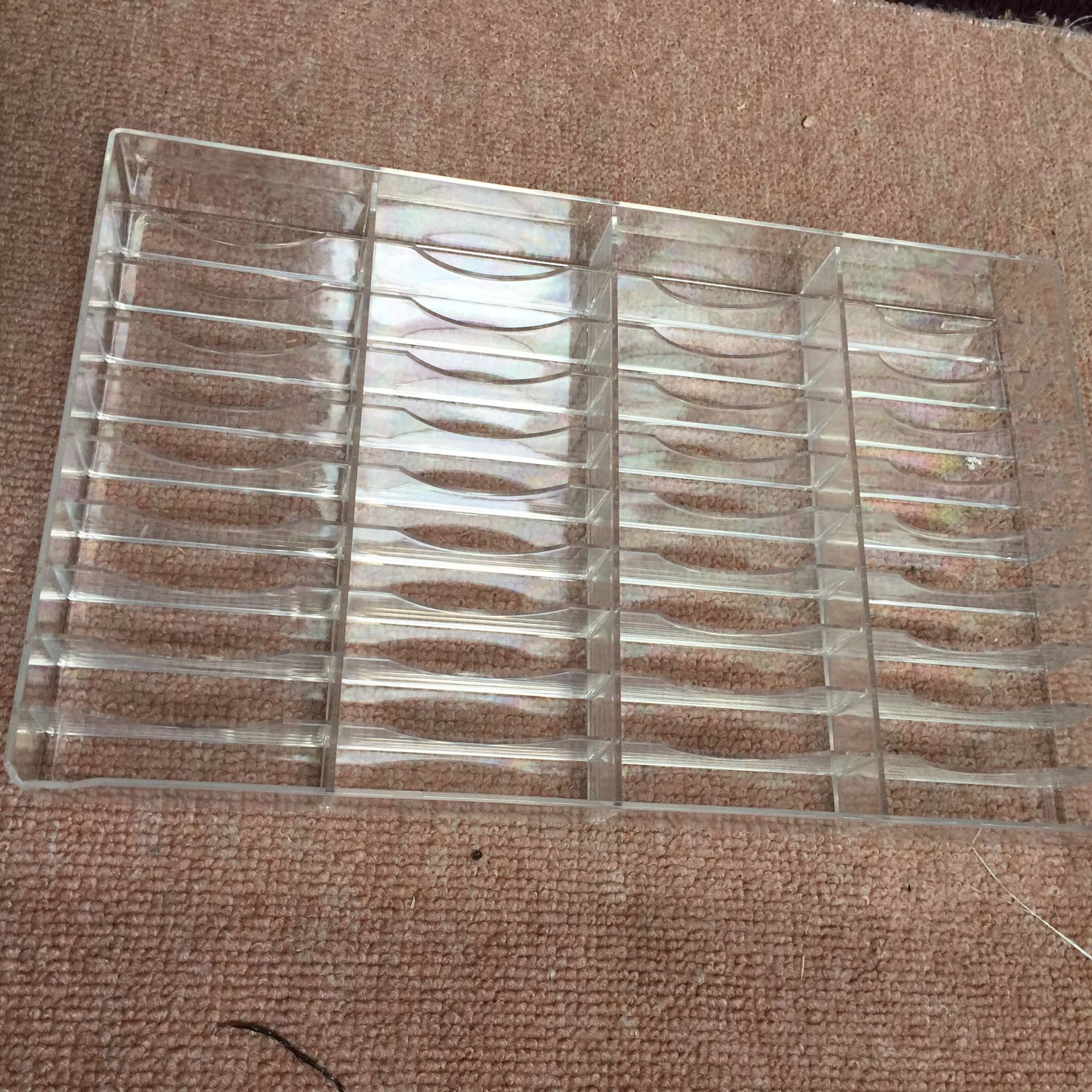 亚克力40位手镯盒玉镯展示托盘玉器手镯展示架首饰格盘收纳盘子