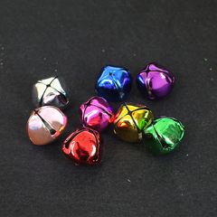 2CM Cross Sanding Colorful Small Bell Keychain Decorative Accessory Christmas Ornament Metal Bell