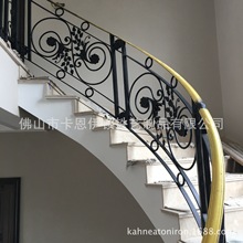 别墅铁艺不锈钢欧式楼梯扶手护栏钢结构消防螺旋厂家加工出口批发