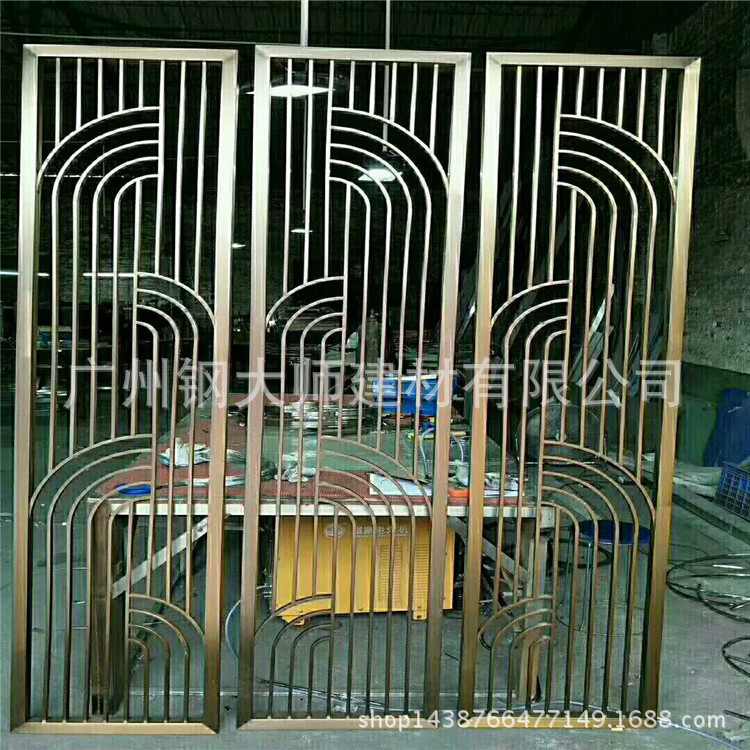 玫瑰金不锈钢金属建材镂空板 厂家专业定 做不锈钢激光屏风