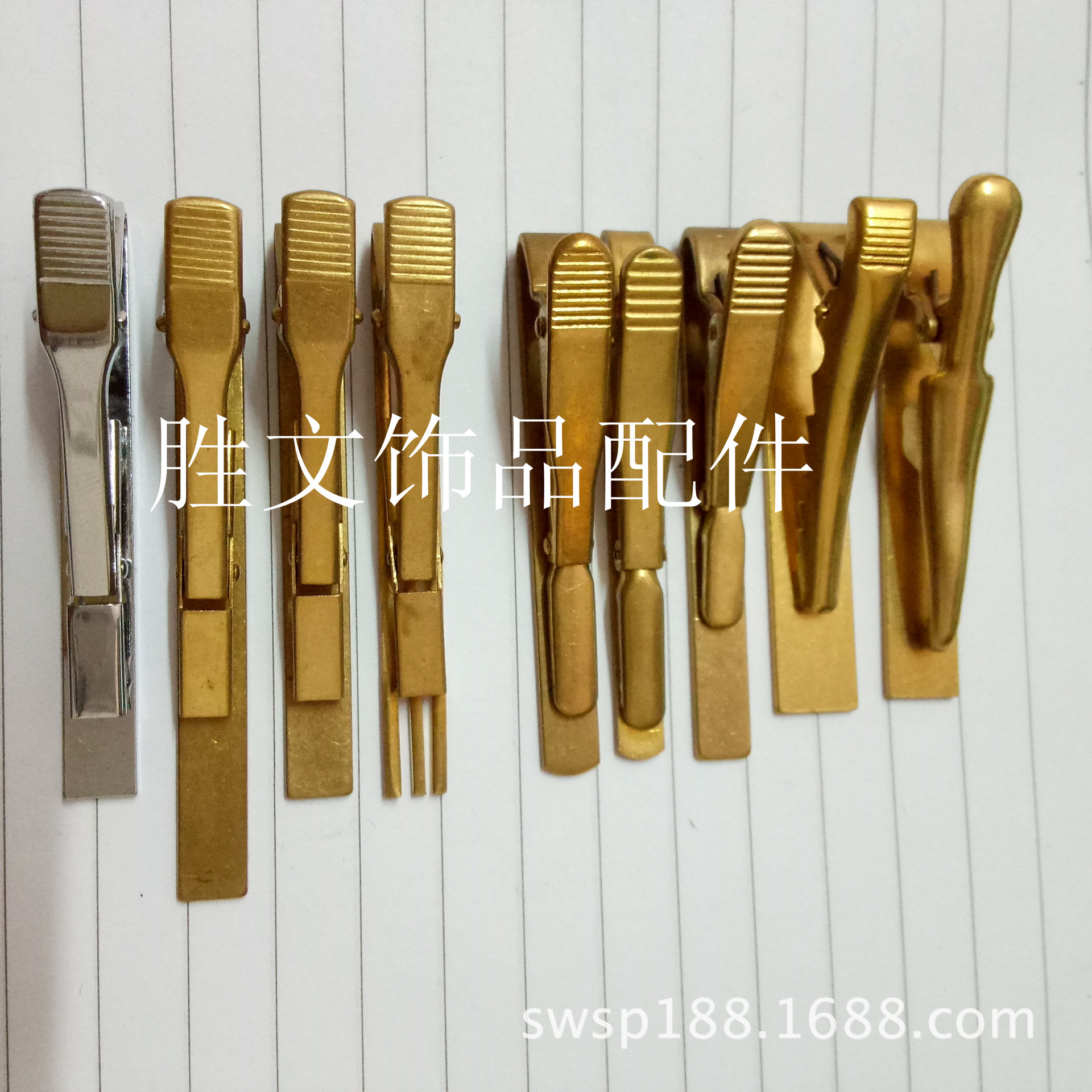 Cross-border hot sale simple European and American style suit tie clip jewelry wallet clip tie clip accessories word clip