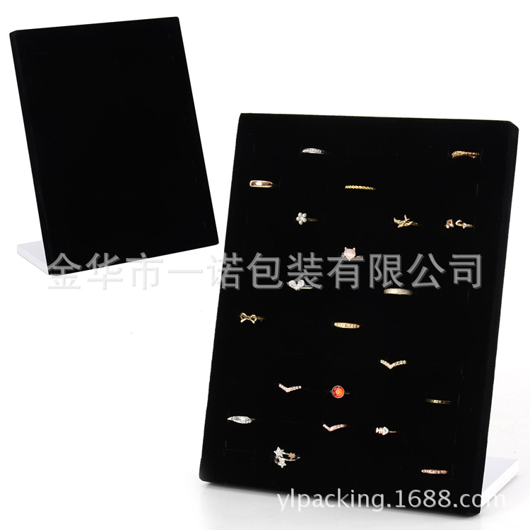 现货批发L形绒布方形项链展示架吊坠项链饰品销售展示架项链展板