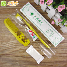 宾馆四合一牙具 旅店一次性牙刷牙膏 酒店客房洗漱用品四件套