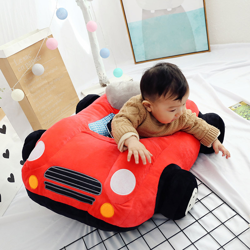 Sillón infantil con forma de coche – apoyo antivolcado, juguete de peluche image 3