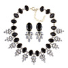 Fashionable accessory handmade, crystal necklace, necklace and earrings, set, suitable for import, European style