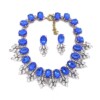 Fashionable accessory handmade, crystal necklace, necklace and earrings, set, suitable for import, European style