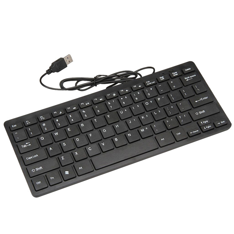 Promotion USB wired keyboard laptop office equipment mini chocolate wired keyboard factory direct supply