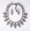 Fashionable accessory handmade, crystal necklace, necklace and earrings, set, suitable for import, European style