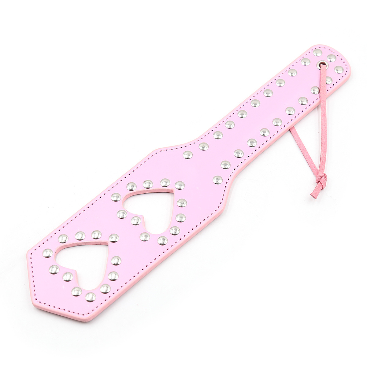Tienda de fábrica sexo suministros para adultos juguetes raqueta de mano raqueta de cuero remache doble corazón piel de melocotón raqueta SP flirting herramienta image 6