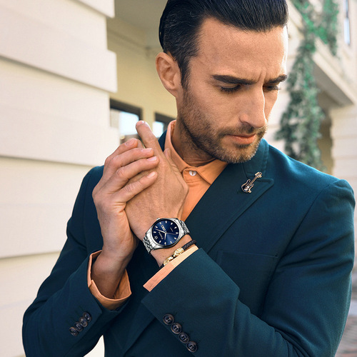 Taobao Fashion Business Simple Quartz Watch Men's Waterproof Watch Manufacturer Dropshipping Strap Watch