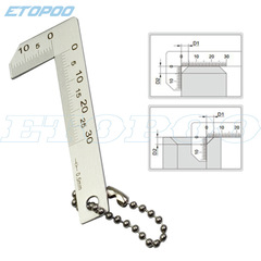 ETOPROO Honesty New Product 0-30MM 0.1MM Stainless Steel Chamfer Gauge Right Angle Ruler