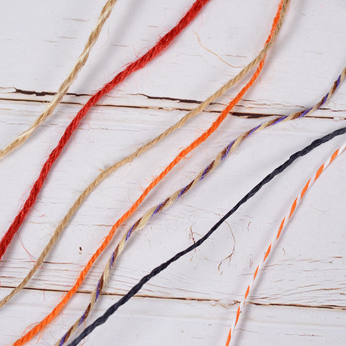 Manufacturer boxed braided hemp rope paper rope creative diiy braided rope tag rope multiple styles available