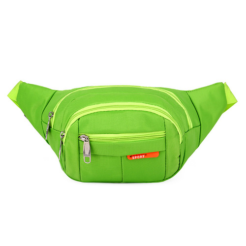 New sports waist bag for men and women, casual canvas shoulder crossbody bag, outdoor waterproof chest bag with printed logo
