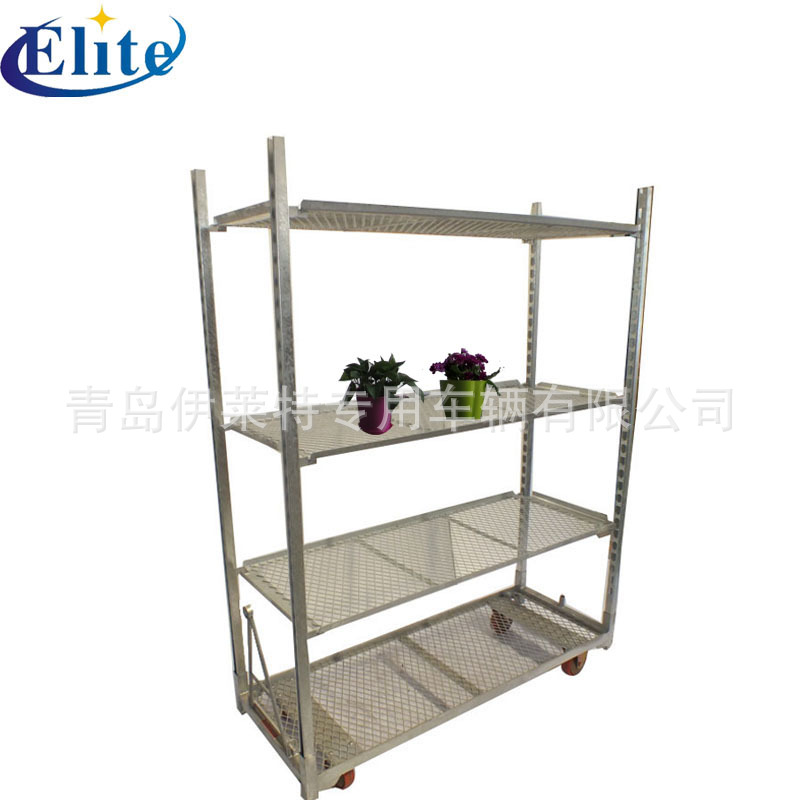 厂家直销花卉台车，商场周转车，多层可拆卸工具周转花车
