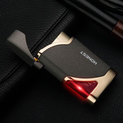 Baicheng inflatable ultra-thin windproof lighter with light mini personalized creative boutique red fire igniter wholesale